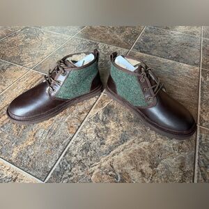 NEW!!! UGG Donegal Stout Brown Leather Wool Chukka Neumal Boots- Men’s Size 9